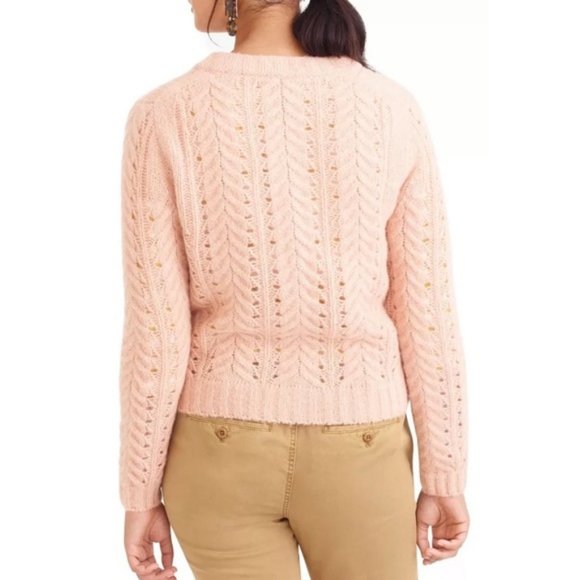 NWT POINT SUR J Crew Pointelle Knit Cardigan - Picture 6 of 13